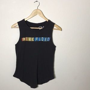 Brown/grey “Chaser” graphic tank top